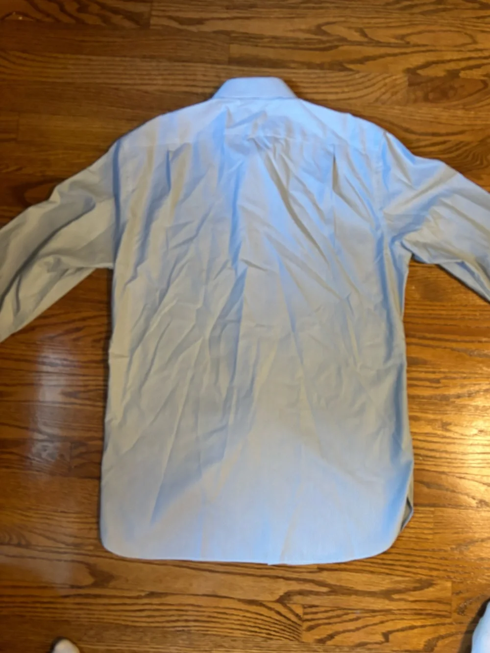 J.Crew Factory Wrinkle-Free Blue Stripe Button Down Shirt Men's XL 80s 2-Ply Cot